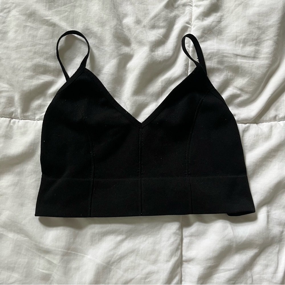 BOZZOLO BLACK CROPPED CAMI